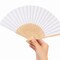 Large White 2 1/4" x 11 1/2" Organza Drawstring Bags for Hand Fans